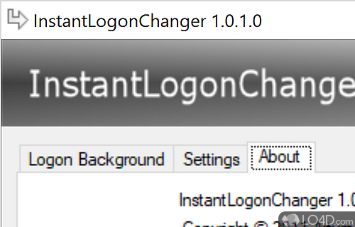 Configuration settings - Screenshot of InstantLogonChanger