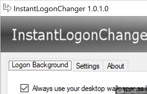 -to-handle software to change the Windows logon image by uploading a custom picture from computer (JPG - Screenshot of InstantLogonChanger