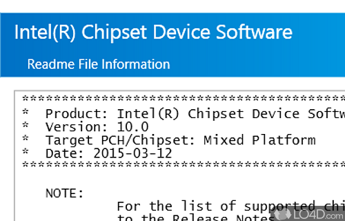 Intel Chipset Software Installation Utility Screenshot