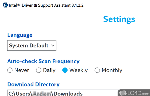 Intel Driver Support Assistant Screenshot