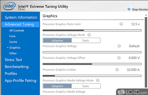 Intel - Screenshot of Intel Extreme Tuning Utility