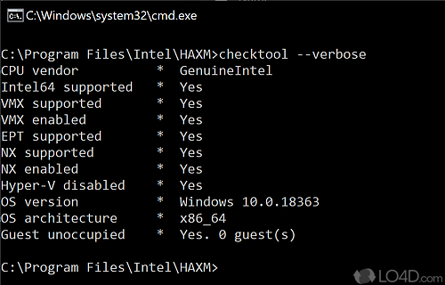 Screenshot of Intel Hardware Accelerated Execution Manager - Improve the speed of Android emulations on Intel VT enabled systems