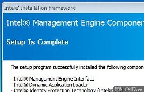 Intel Management Engine Components Screenshot