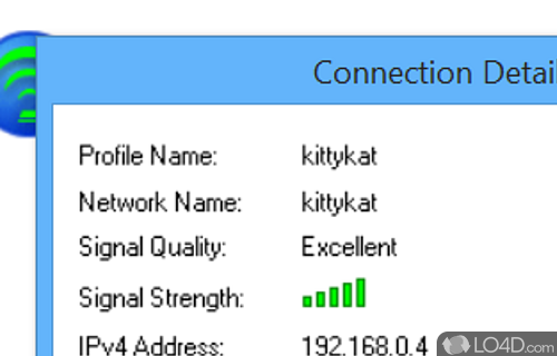 Features and Technical Information - Screenshot of Intel PROSet/Wireless WiFi Software