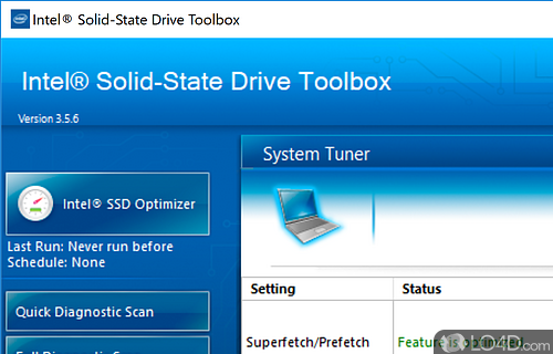 Intel Solid State Drive Toolbox Screenshot