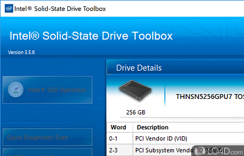 Intel - Screenshot of Intel SSD Toolbox