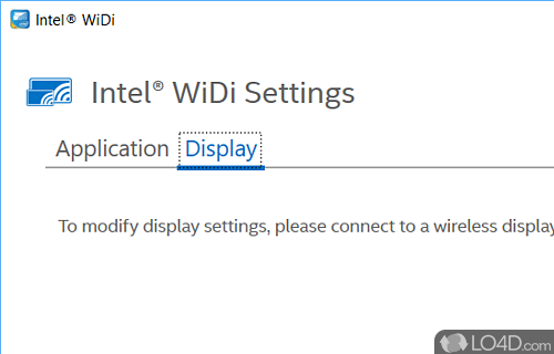 Easily software to share your media content from your PC or laptop - Screenshot of Intel WiDi