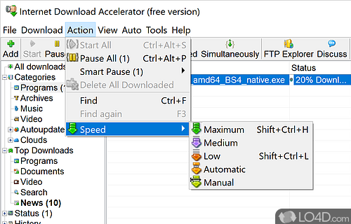 Ida - Screenshot of Internet Download Accelerator