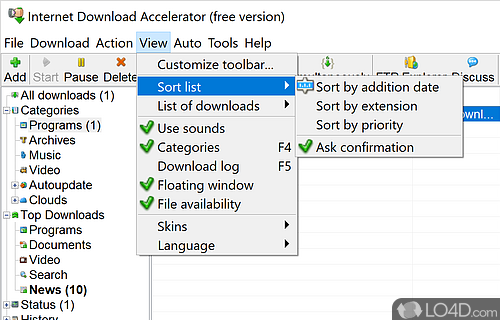 Zip - Screenshot of Internet Download Accelerator