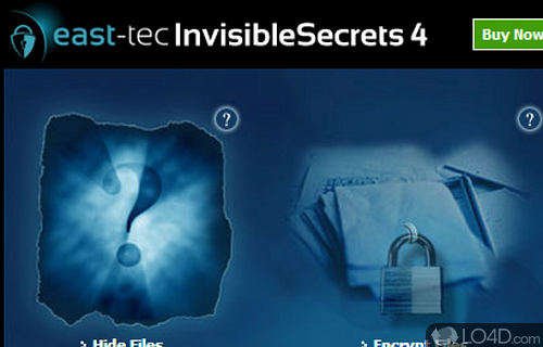 Compact app that allows users to hide sensitive information in pictures, audio files - Screenshot of Invisible Secrets