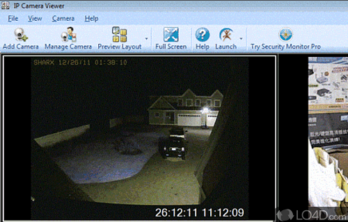 Screenshot of IP Camera Viewer - IP camera monitoring app use to view multiple cameras, work with up to 4 preview panels