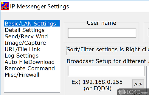 Send messages and files with just a few mouse clicks - Screenshot of IP Messenger