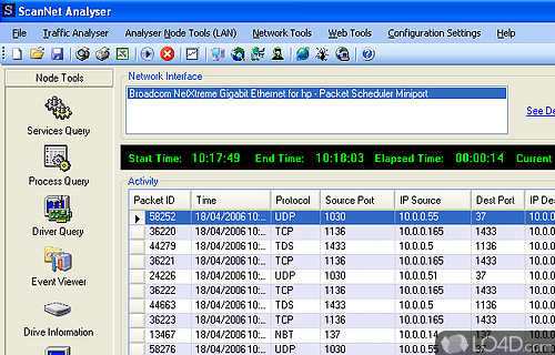 Screenshot of IP Proscan - User interface