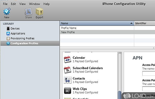 iPhone Configuration Utility Screenshot