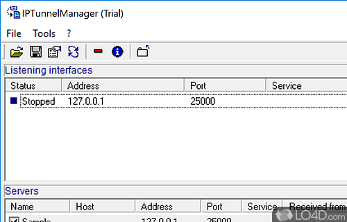 Compressing and encrypting traffic - Screenshot of IPTunnelManager