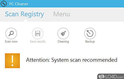Screenshot of IQmango PC Cleaner - User interface