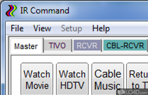 Screenshot of IRCommand2 - Powerful app that can help you create a computer button command interface for a variety of electronic devices