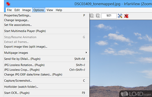 Plug-in support and a few editing options - Screenshot of IrfanView