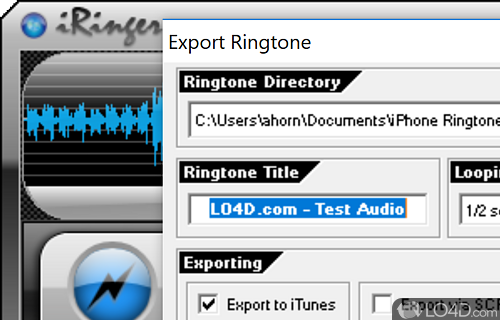 Create custom ringtones for your iPhone - Screenshot of iRinger