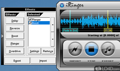 Ringtone creating programs - Screenshot of iRinger