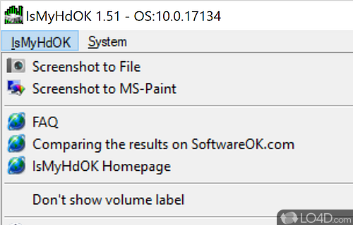 The benefits of working with portable tools - Screenshot of IsMyHdOK