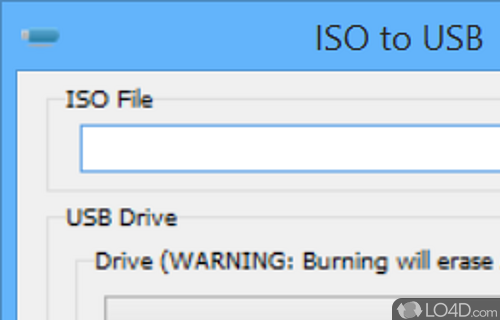 Write ISO image files to USB disks - Screenshot of ISO to USB