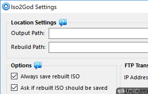 Process multiple ISOs at once and enable auto FTP transfers - Screenshot of ISO2GoD