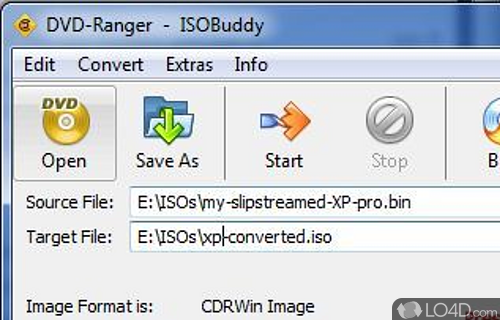 Screenshot of ISOBuddy - With support for multiple file extensions, this app helps you convert images to an ISO format