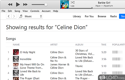 Organize by genre, artist, or album - Screenshot of iTunes