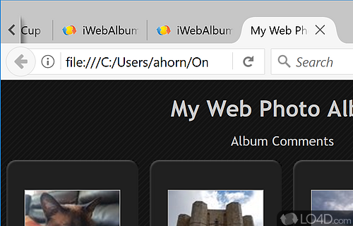 Free web photo album generator - Screenshot of iWebAlbum
