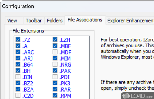 Free file compression program - Screenshot of IZArc