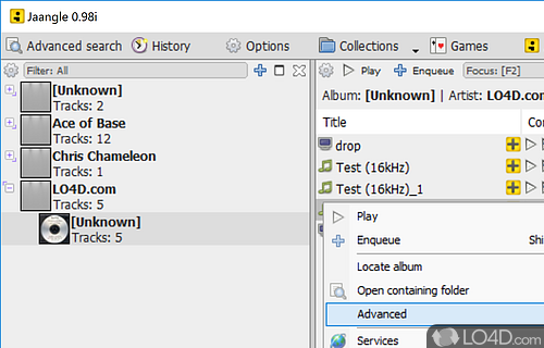 Organize your music collection in a few easy steps - Screenshot of Jaangle