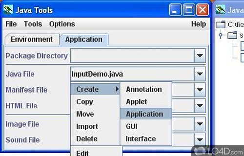 Screenshot of Java Tools - Integrated development environment (IDE) for creating, compiling