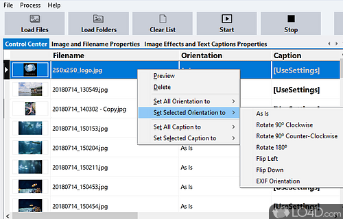 Comes with support for a wide array of image formats and allows you enhance the results with the help of various effects - Screenshot of JBatch It!