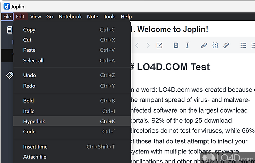 Dropbox - Screenshot of Joplin