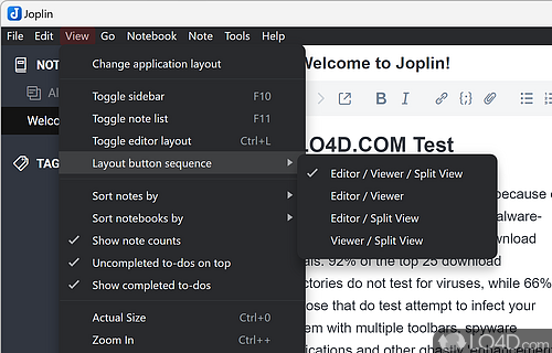 OneDrive - Screenshot of Joplin