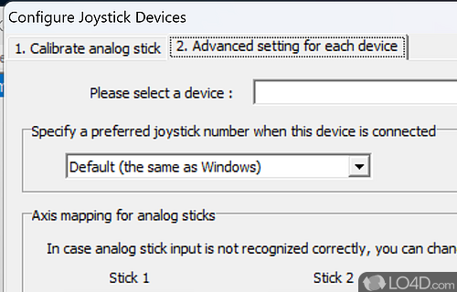 Allows you to use your joystick for games that don't come offer support for this type of controller - Screenshot of Joy2Key