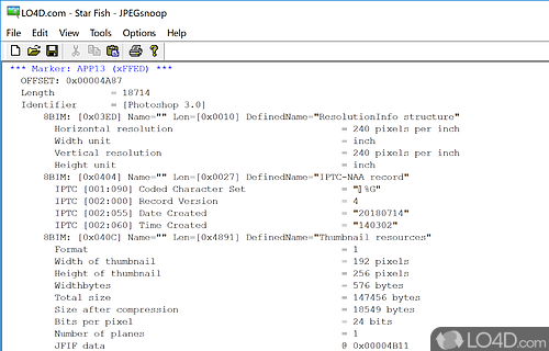 JPEGsnoop screenshot
