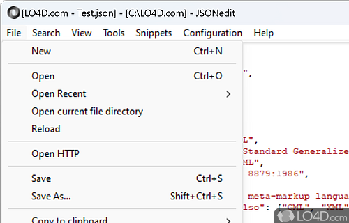 JSONedit Screenshot