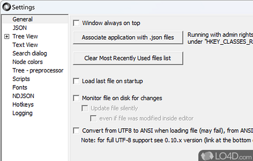 User interface - Screenshot of JSONedit