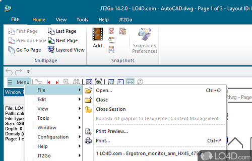 3D project management by Siemens - Screenshot of JT2Go