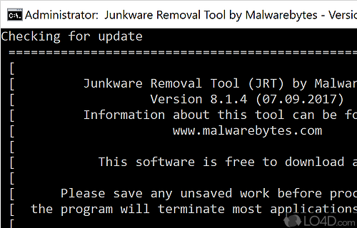 Junkware Removal Tool Screenshot