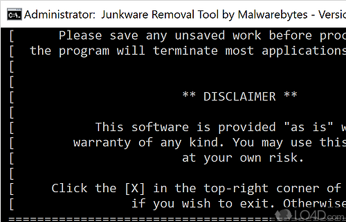 Anti-Virus Features and Functions - Screenshot of Junkware Removal Tool