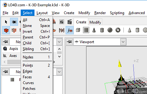 Power 3D design app - Screenshot of K-3D