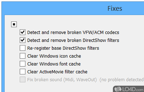 Fix errors and configure codecs correctly - Screenshot of K-Lite Codec Tweak Tool