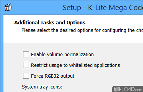 In-depth configuration options available - Screenshot of K-Lite Codec Pack Mega
