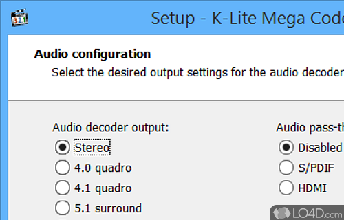 A complete collection of codecs and related tools - Screenshot of K-Lite Codec Pack Mega