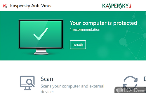User interface - Screenshot of Kaspersky Anti-Virus