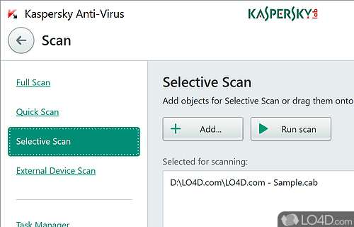 Extra security tools and settings - Screenshot of Kaspersky Antivirus