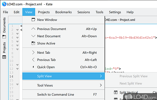 Advanced text editor - Screenshot of Kate Editor